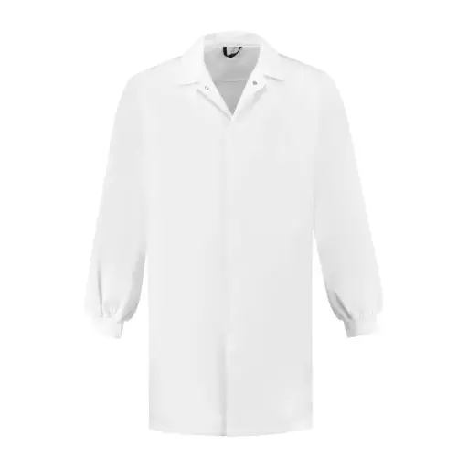 FKJSM6535 Hygiene Kittel Polyester / Baumwolle mit Strickbündchen